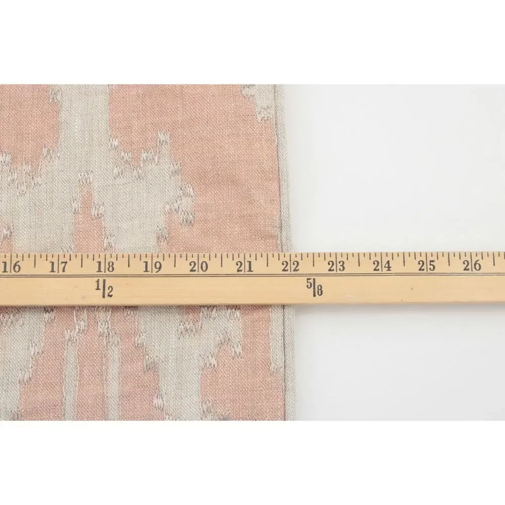Two VILLA Southwestern Chic Pillow Covers 22 X 22 Peach Beige Linen Cotton